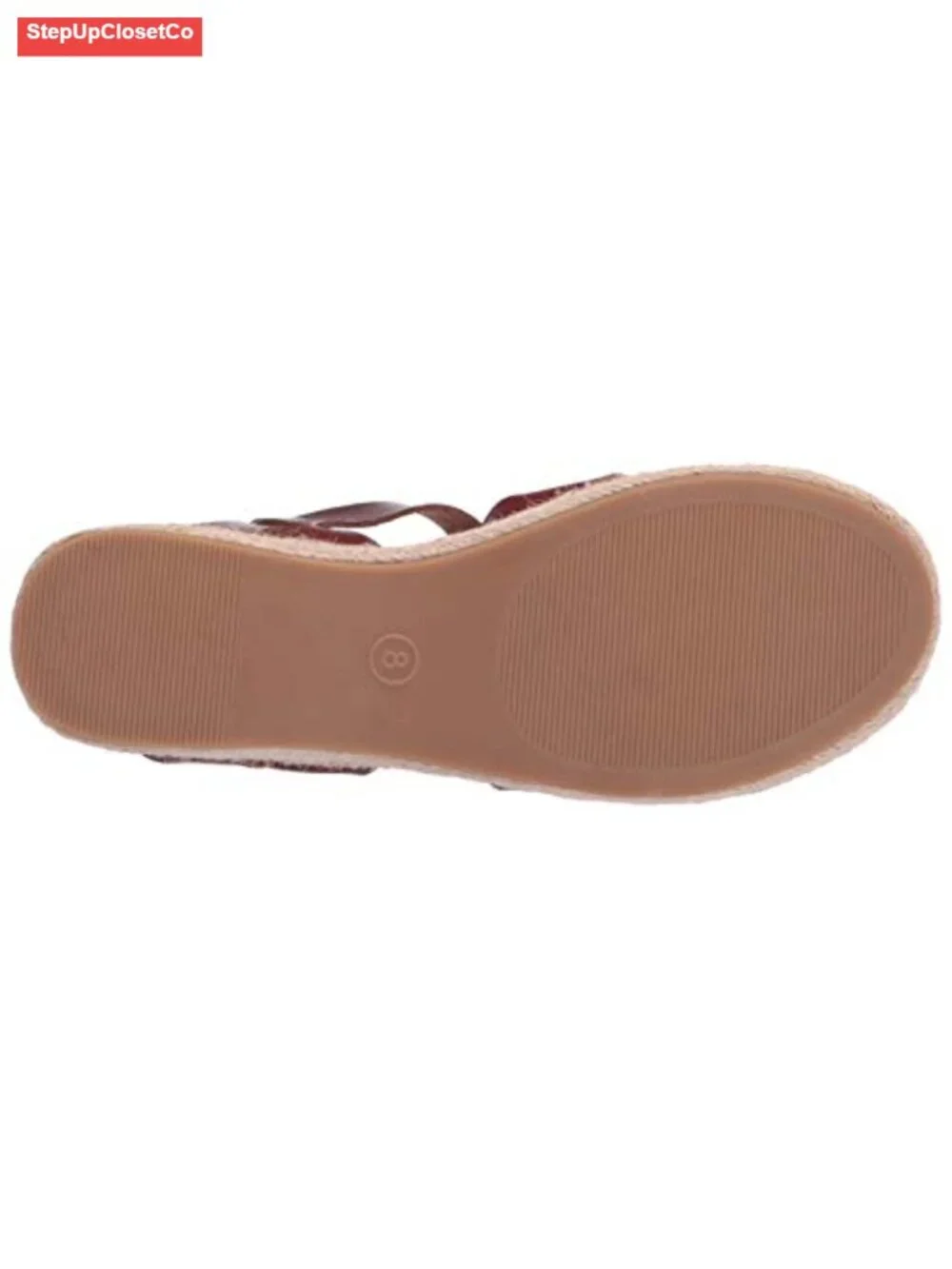 Women's Flatform Espadrille Ankle Strap Wedge Sandals Faux Leather
